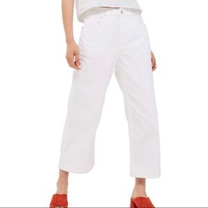 Topshop Wide-Leg Cropped Jeans